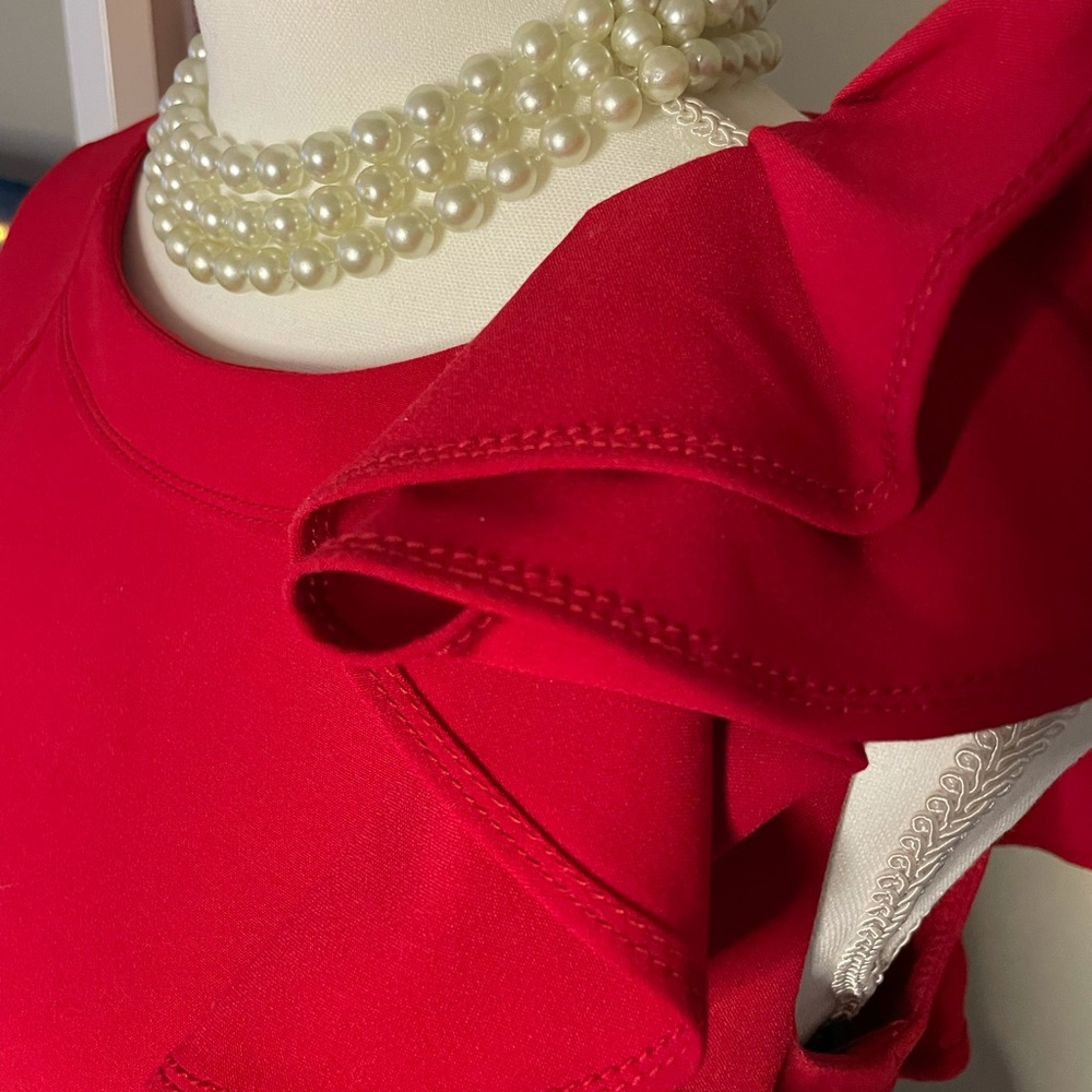 Calvin Klein Ruffle Shoulder Dress - Picture 4 of 4